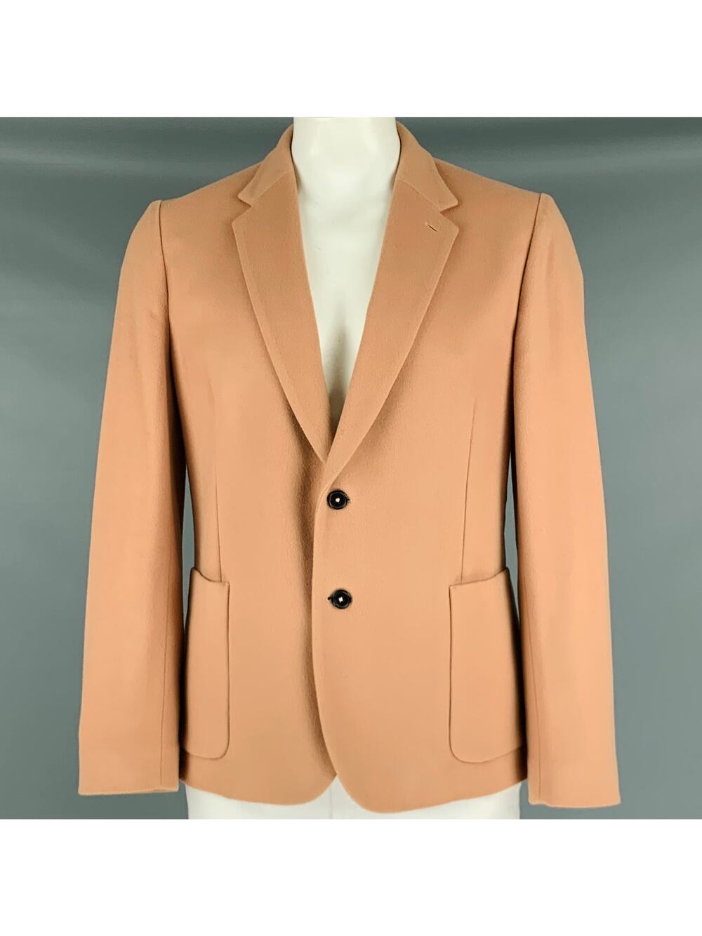 PAUL SMITH Size 44 Rose Wool Cashmere Notch Lapel Sport Coat